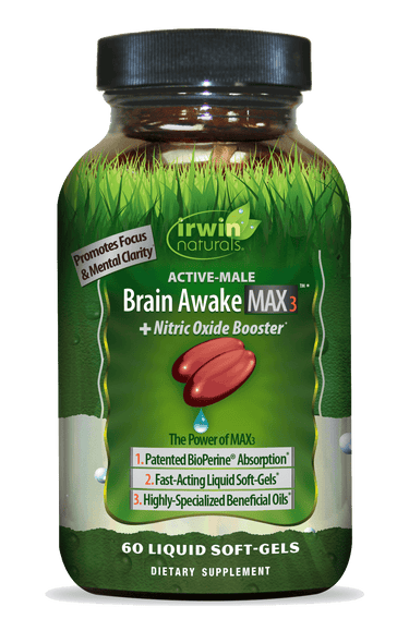 Brain Awake Max3 + Nitric Oxide Booster